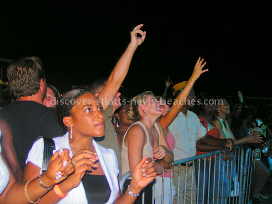 Fans enjoying the St Kitts Music Festival