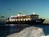 Queen Mary 2 lighted up