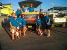 St Kitts tours and Island Safaris with Captain Sunshine Tours. St Kitts photo of Captain Sunshine Tours open air safari jeep at Port Zante.