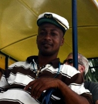St Kitts tours and Island Safaris with Captain Sunshine Tours. St Kitts photo of Captain Sunshine tour guide Devin.